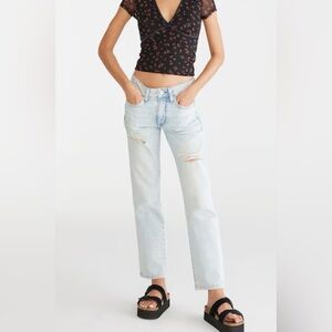 Aeropostale Mid Rise Ankle Straight Stretch Jeans Size 14R  Style 1994